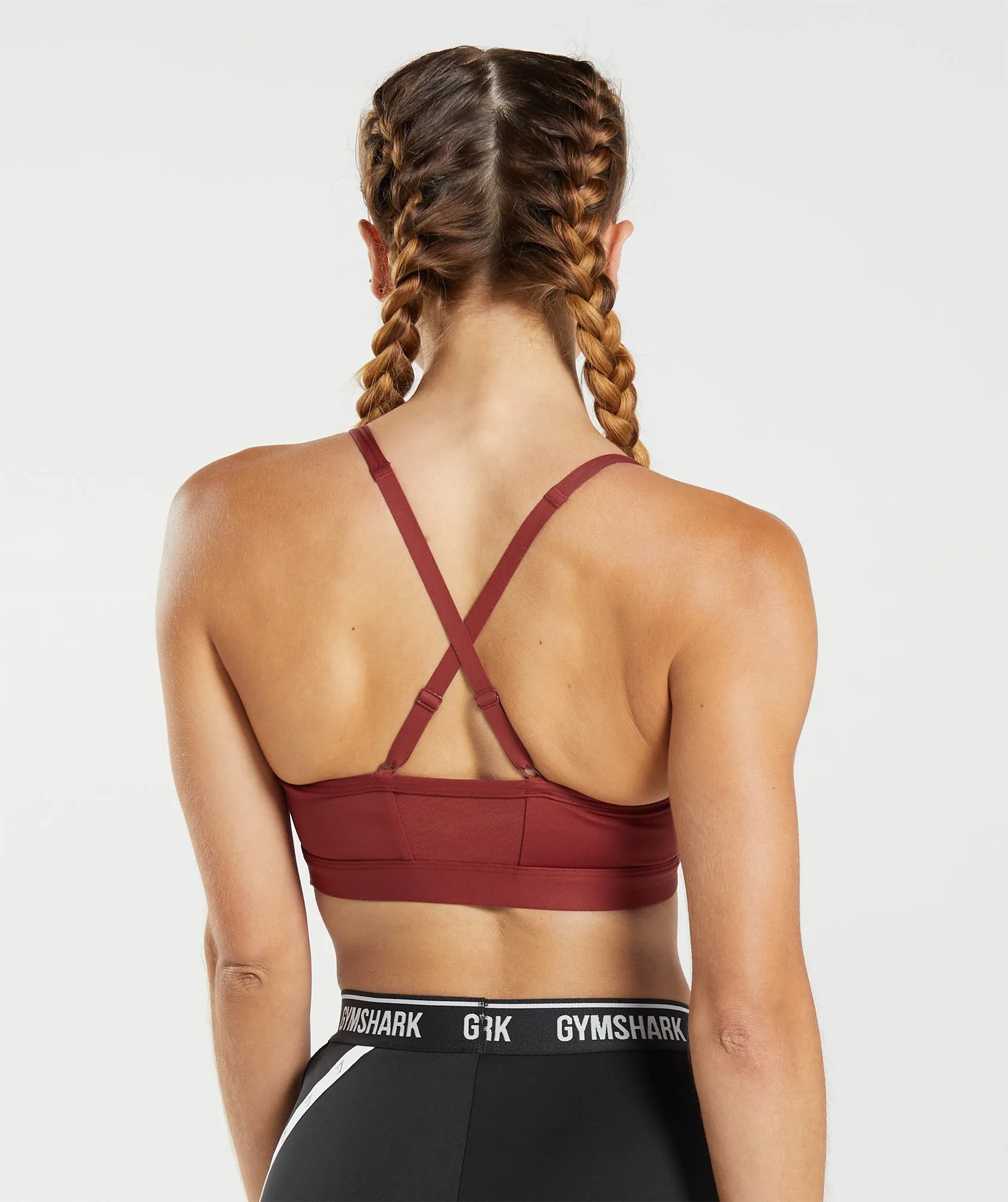 Gymshark Ruched Sports Bra - Rosewood Red