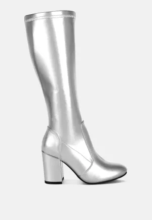 Halara Metallic Pleather Long Boots