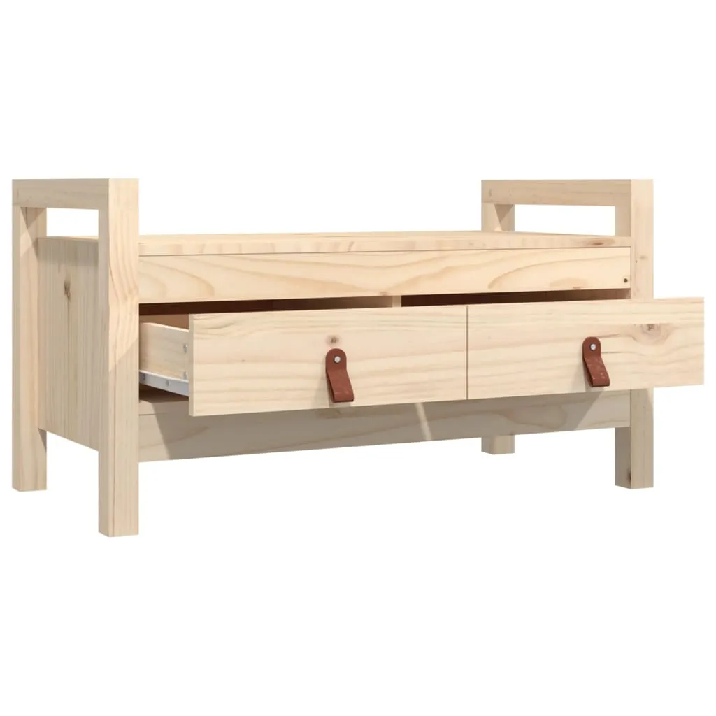 Hall Bench 80x40x43 cm Solid Wood Pine