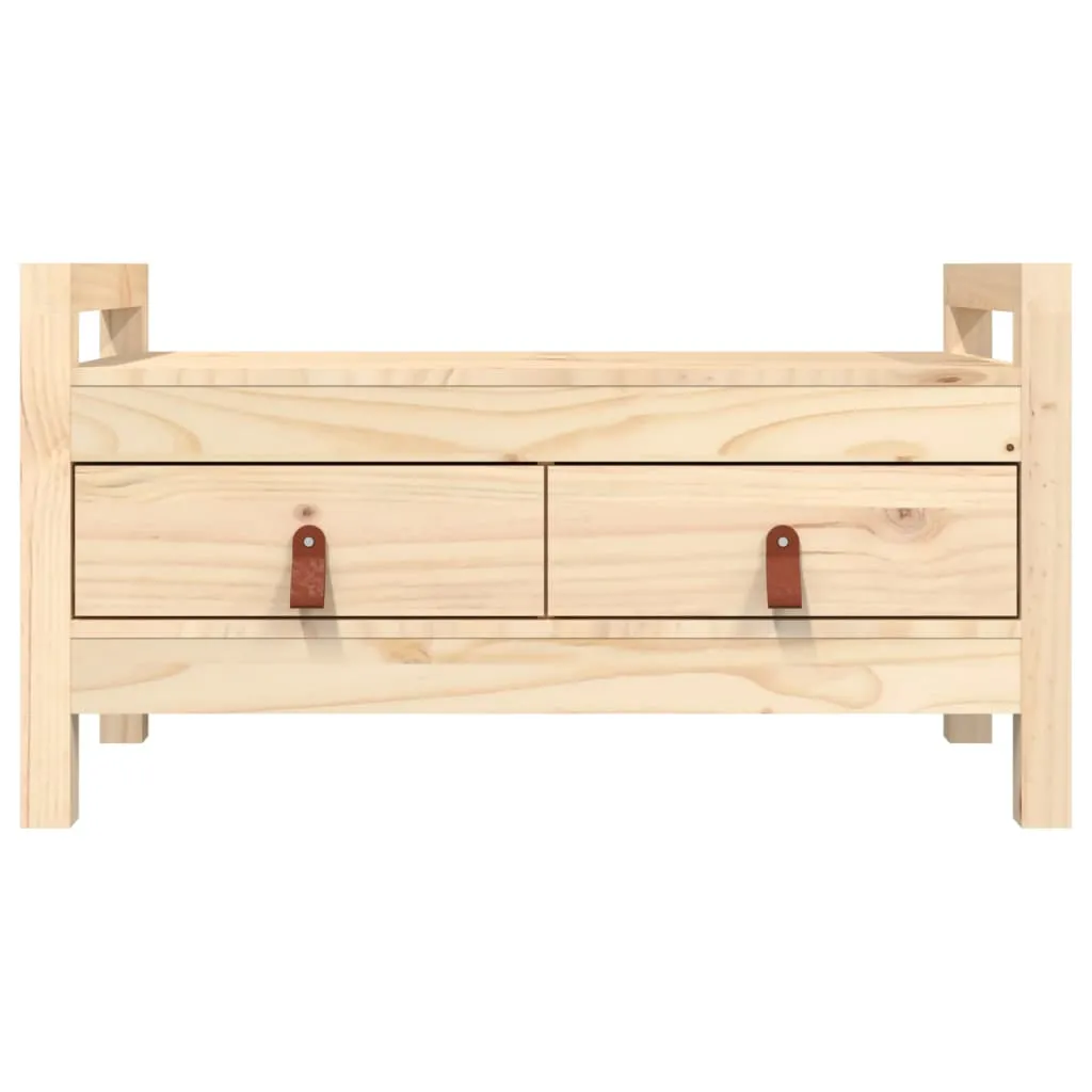 Hall Bench 80x40x43 cm Solid Wood Pine