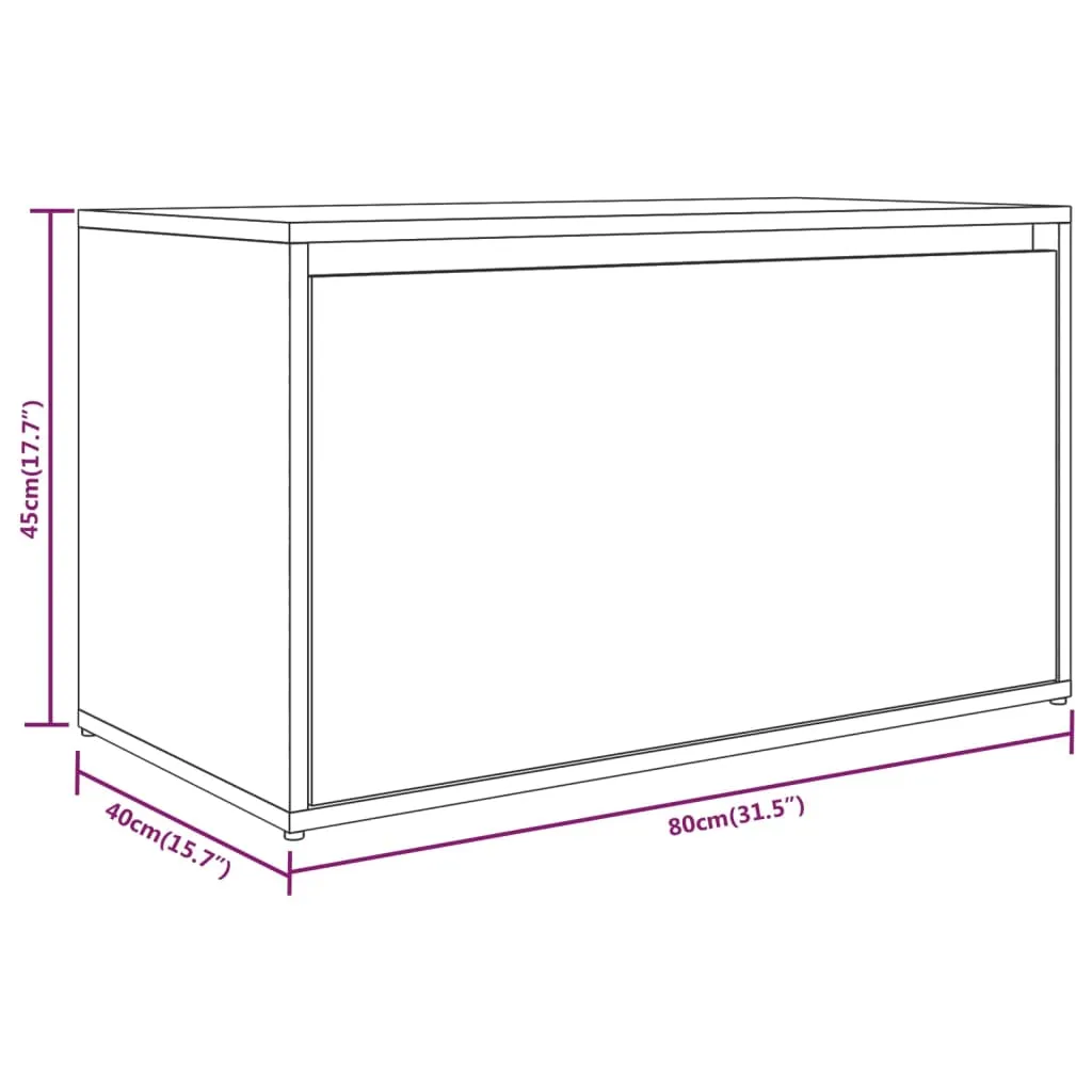 Hall Bench 80x40x45 cm Grey Sonoma Engineered Wood