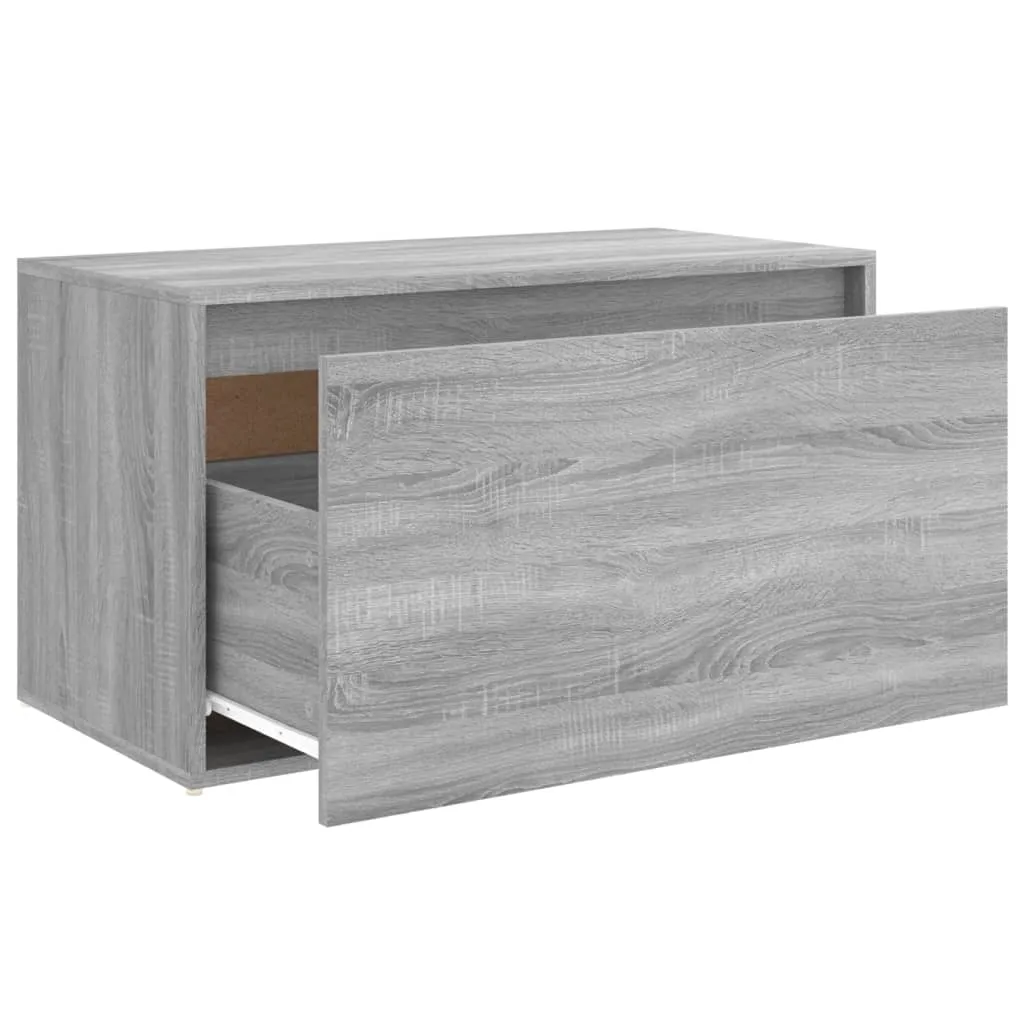 Hall Bench 80x40x45 cm Grey Sonoma Engineered Wood