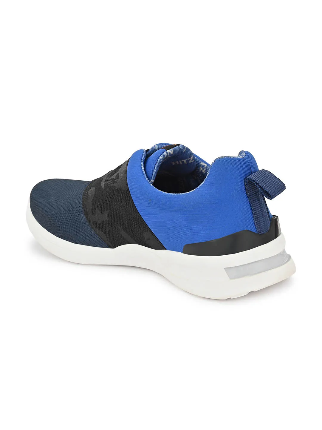 Hitz Men's Blue Slip On Running Shoes