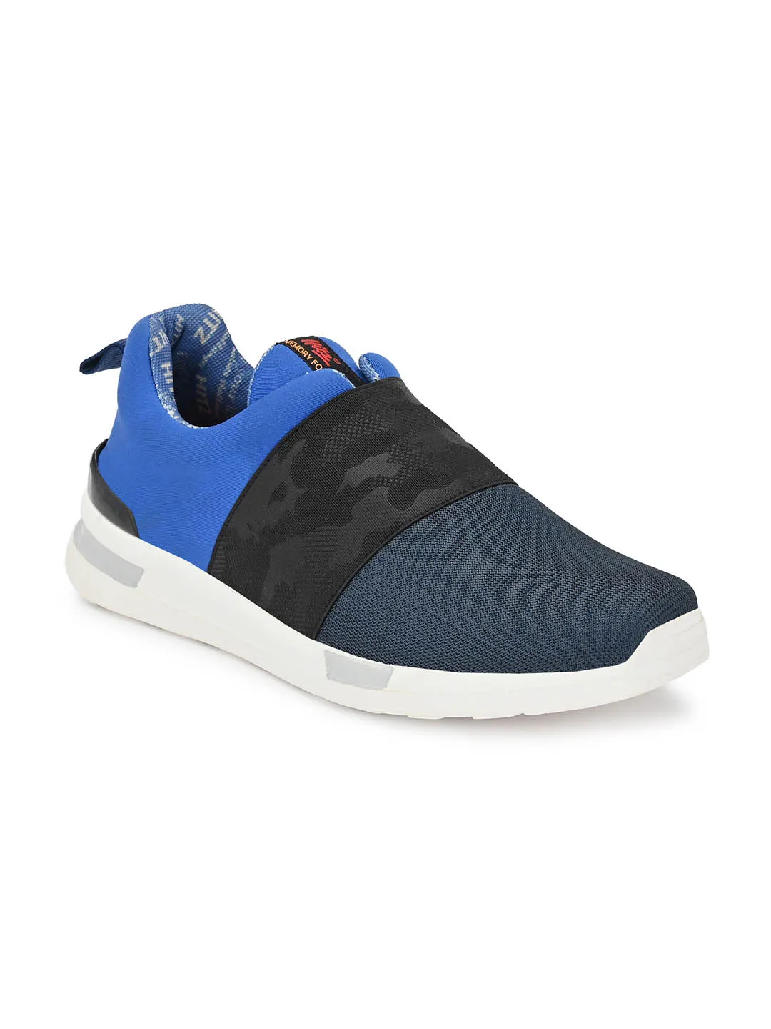 Hitz Men's Blue Slip On Running Shoes