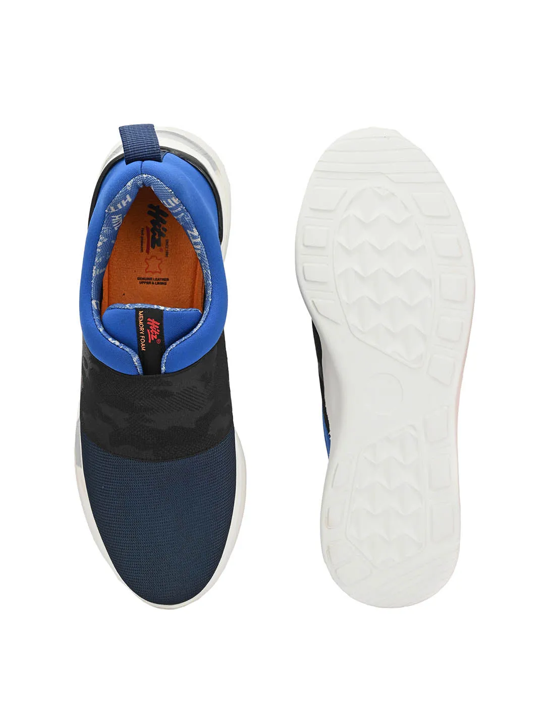 Hitz Men's Blue Slip On Running Shoes