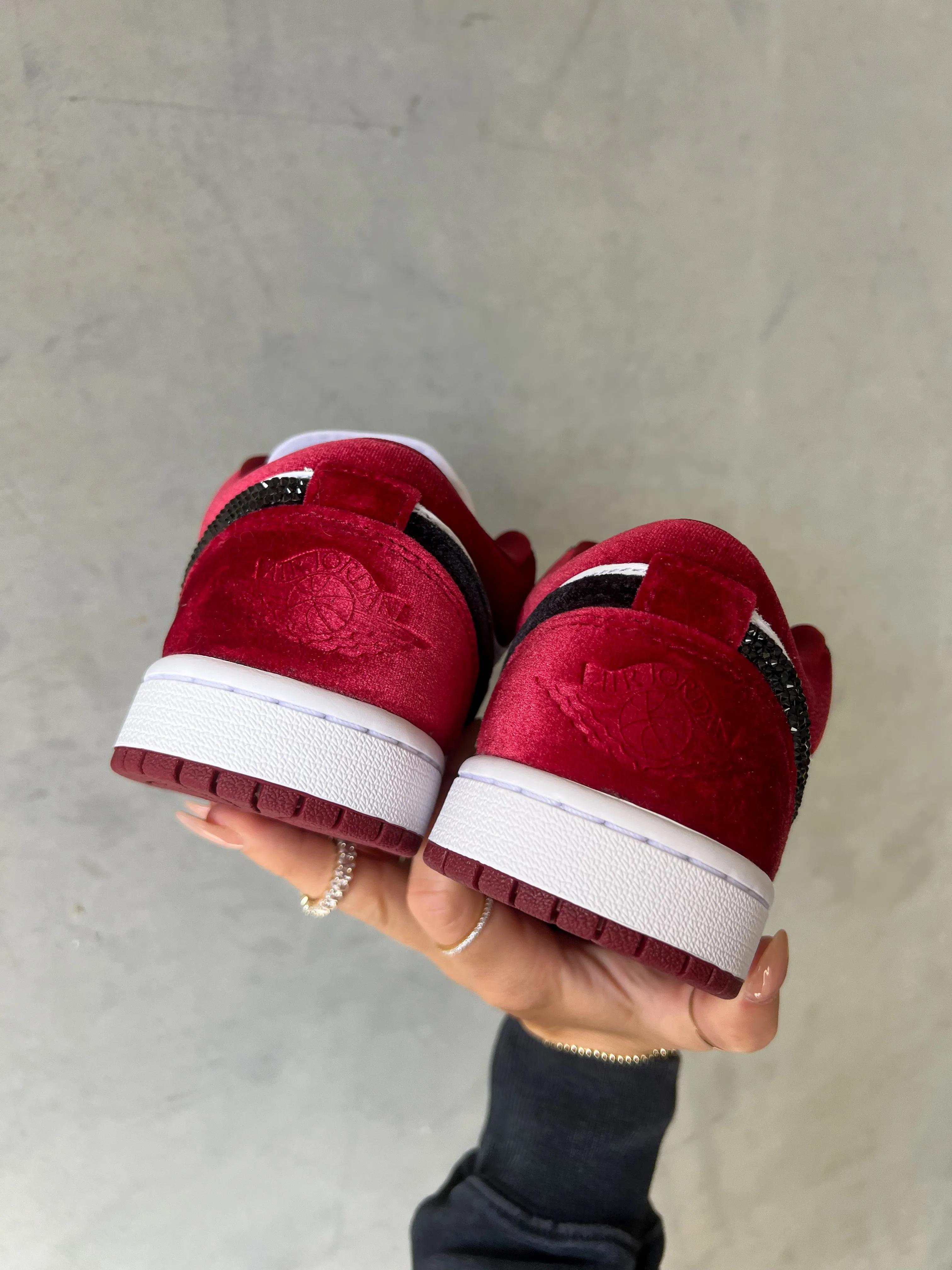 Holiday Edition Velvet Swarovski Women’s Air Jordan 1 Low Shoes