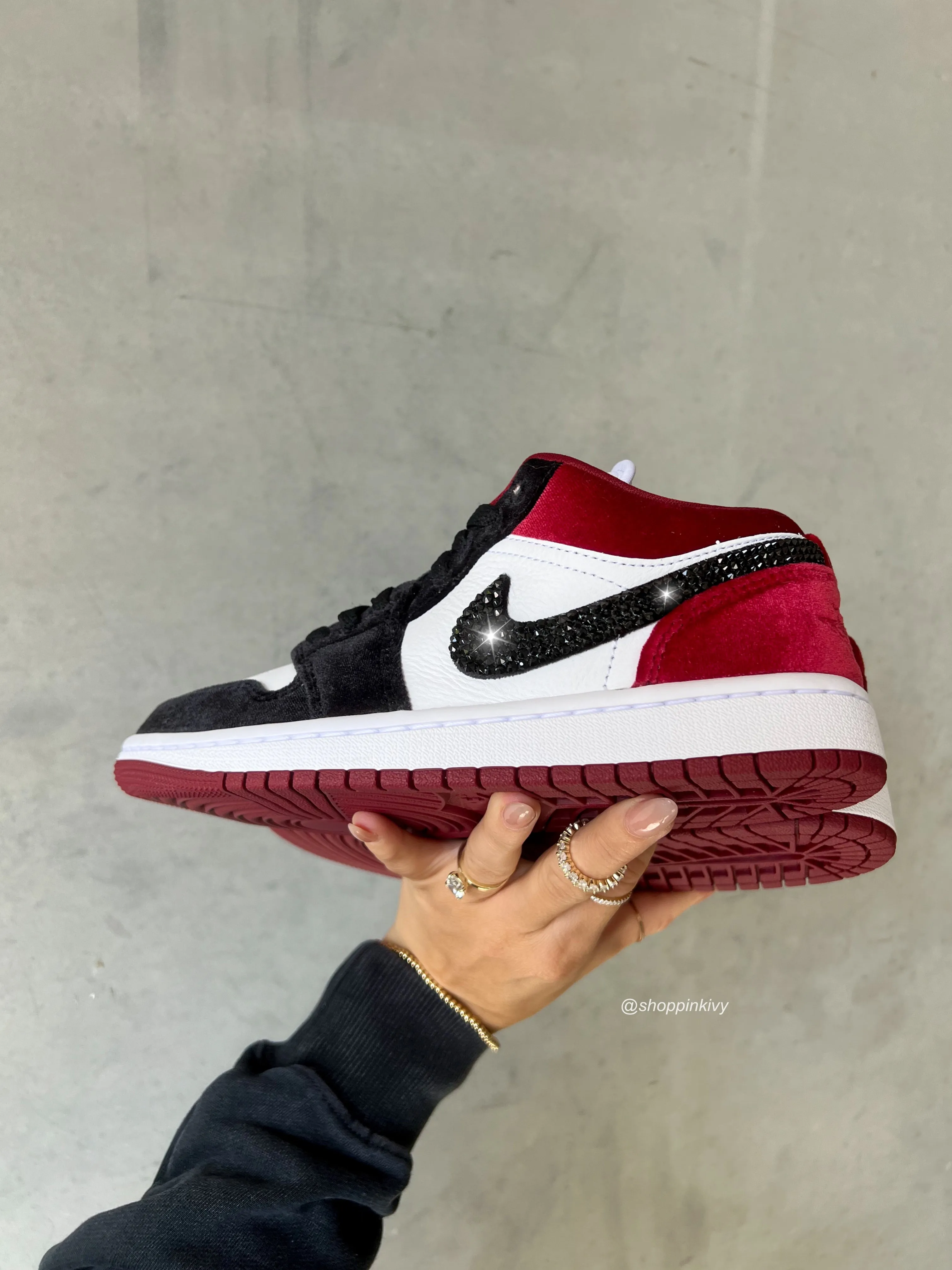 Holiday Edition Velvet Swarovski Women’s Air Jordan 1 Low Shoes