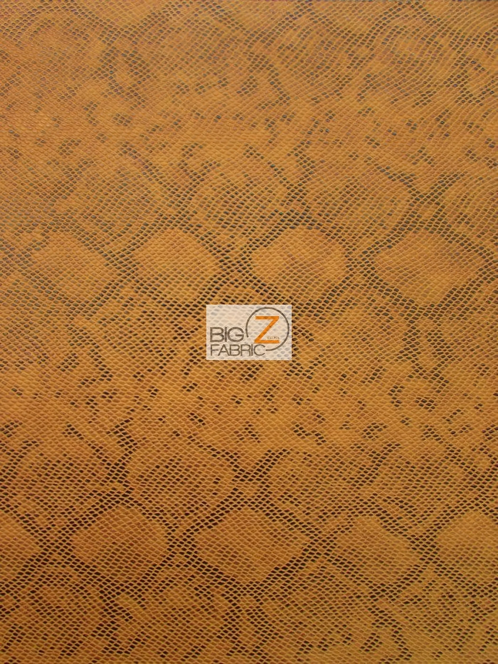 Horn Orange Tropic Sopythana Python Snake Vinyl Fabric / Sold By The Yard