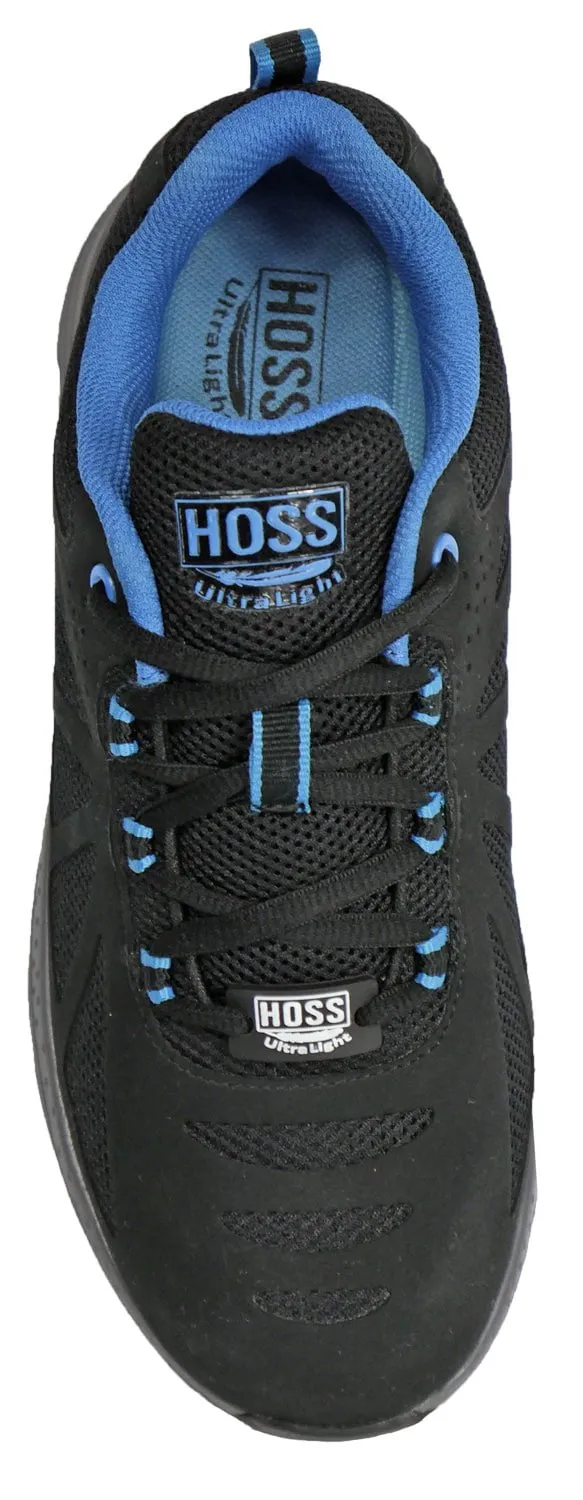 Hoss Boots Mens Black/Sky Mesh Skyline UL CT Ultra-Light Work Shoes