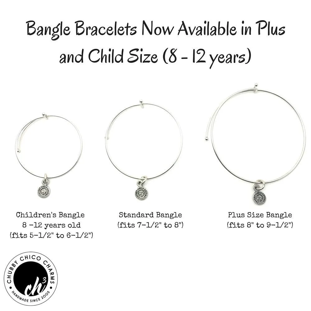 I Love Rugby Expandable Bangle Bracelet Set