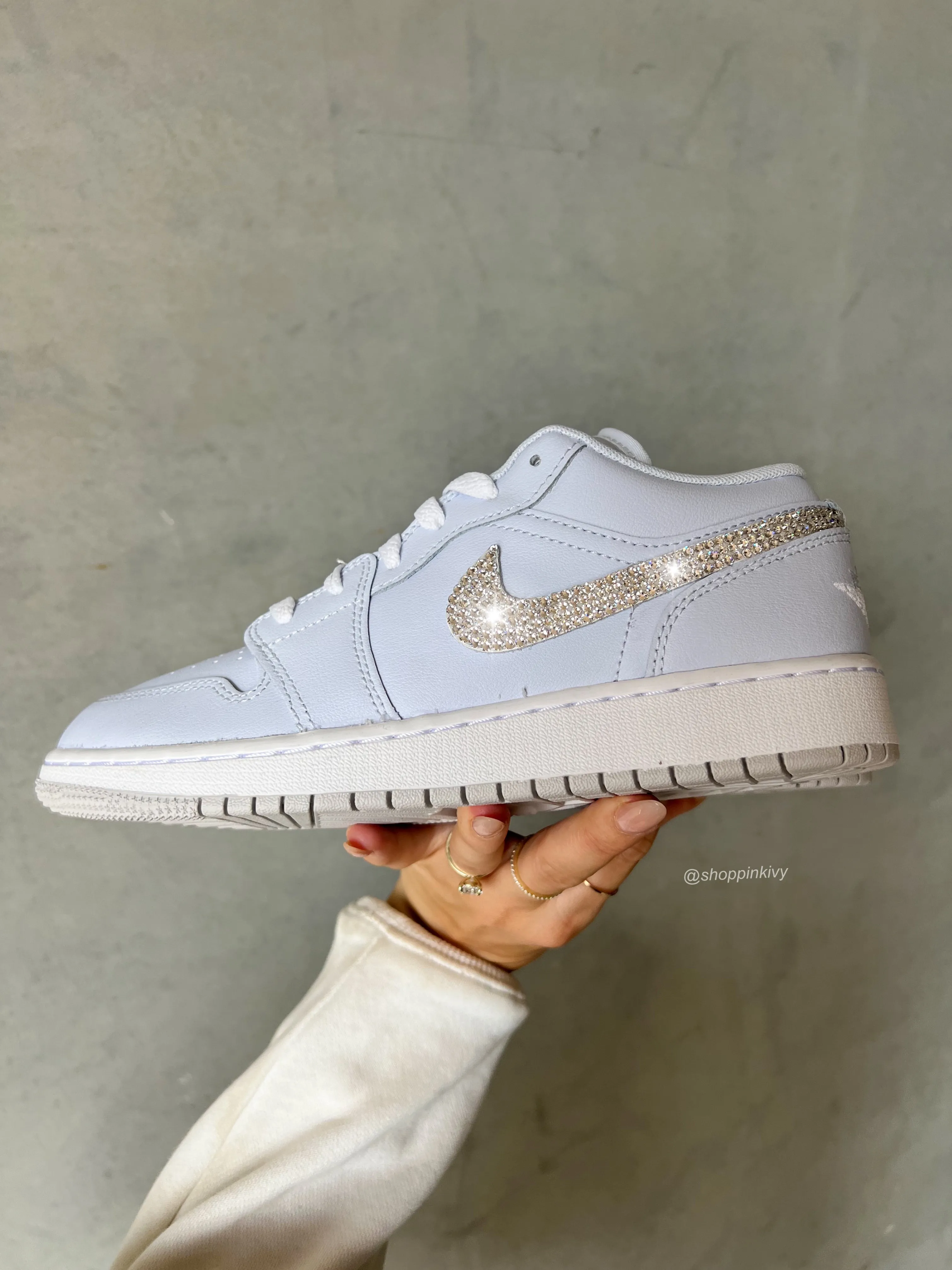 Ice Swarovski Women’s Air Jordan 1 Low Shoes