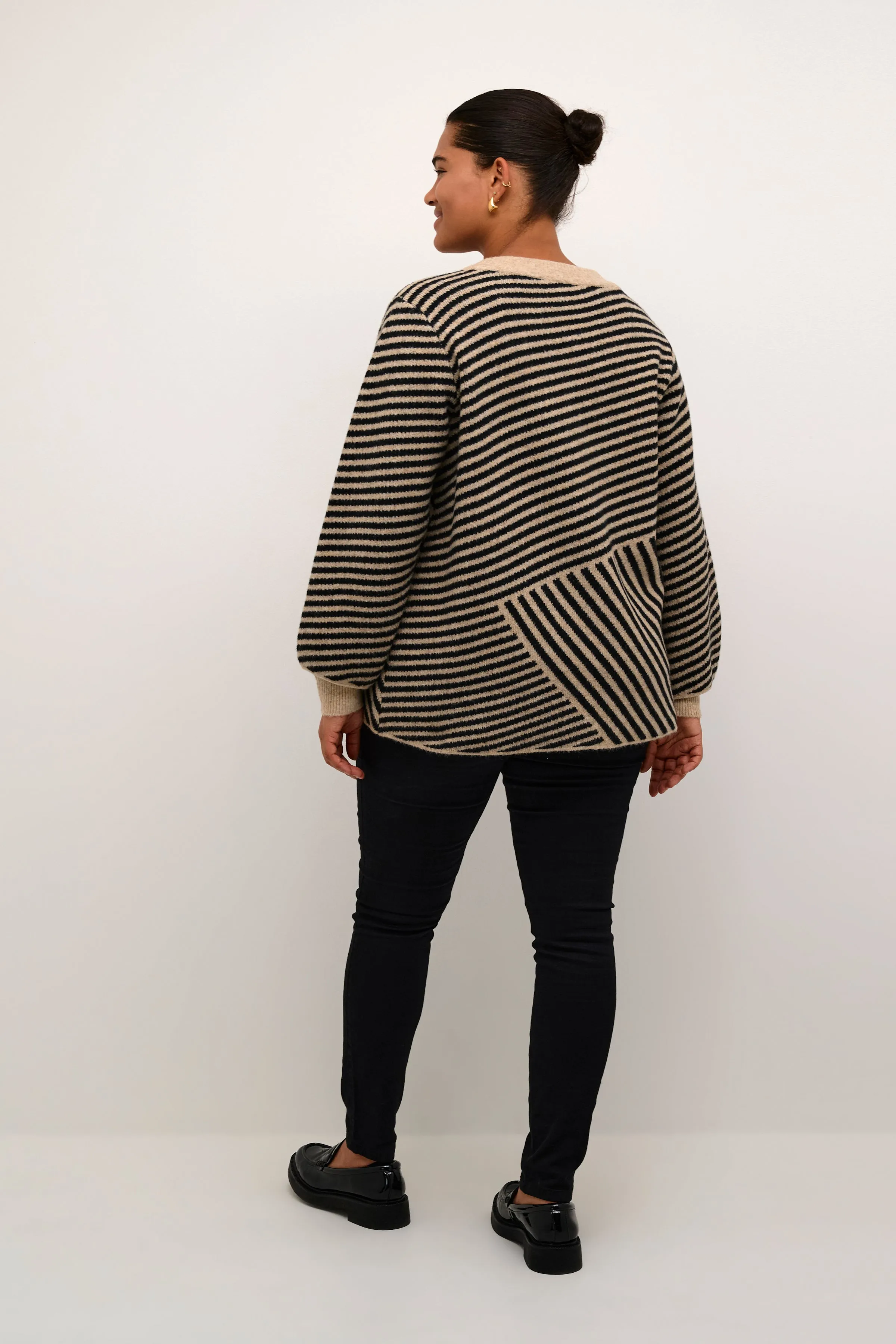 Kaffe Curve Verina Jumper in Black/Beige