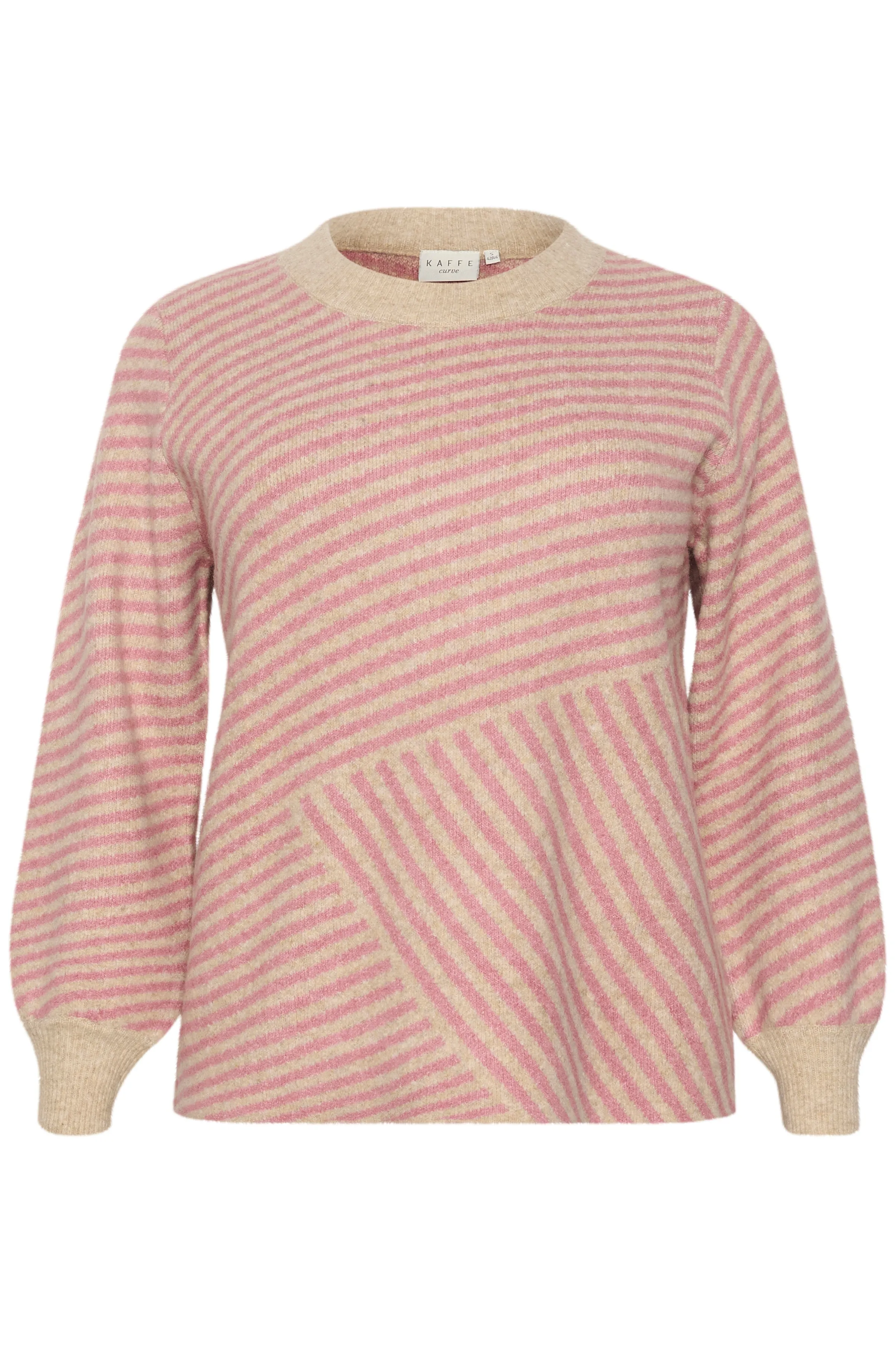 Kaffe Curve Verina Jumper in Pink/Cream