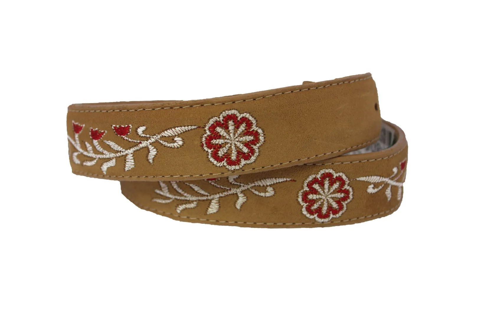 Kids #805 Tan Western Cowboy Belt Leather - Removable Buckle