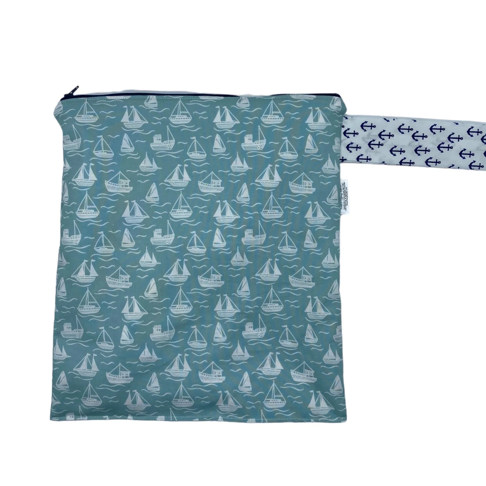 Large Wet Bag with Handle Sailboats