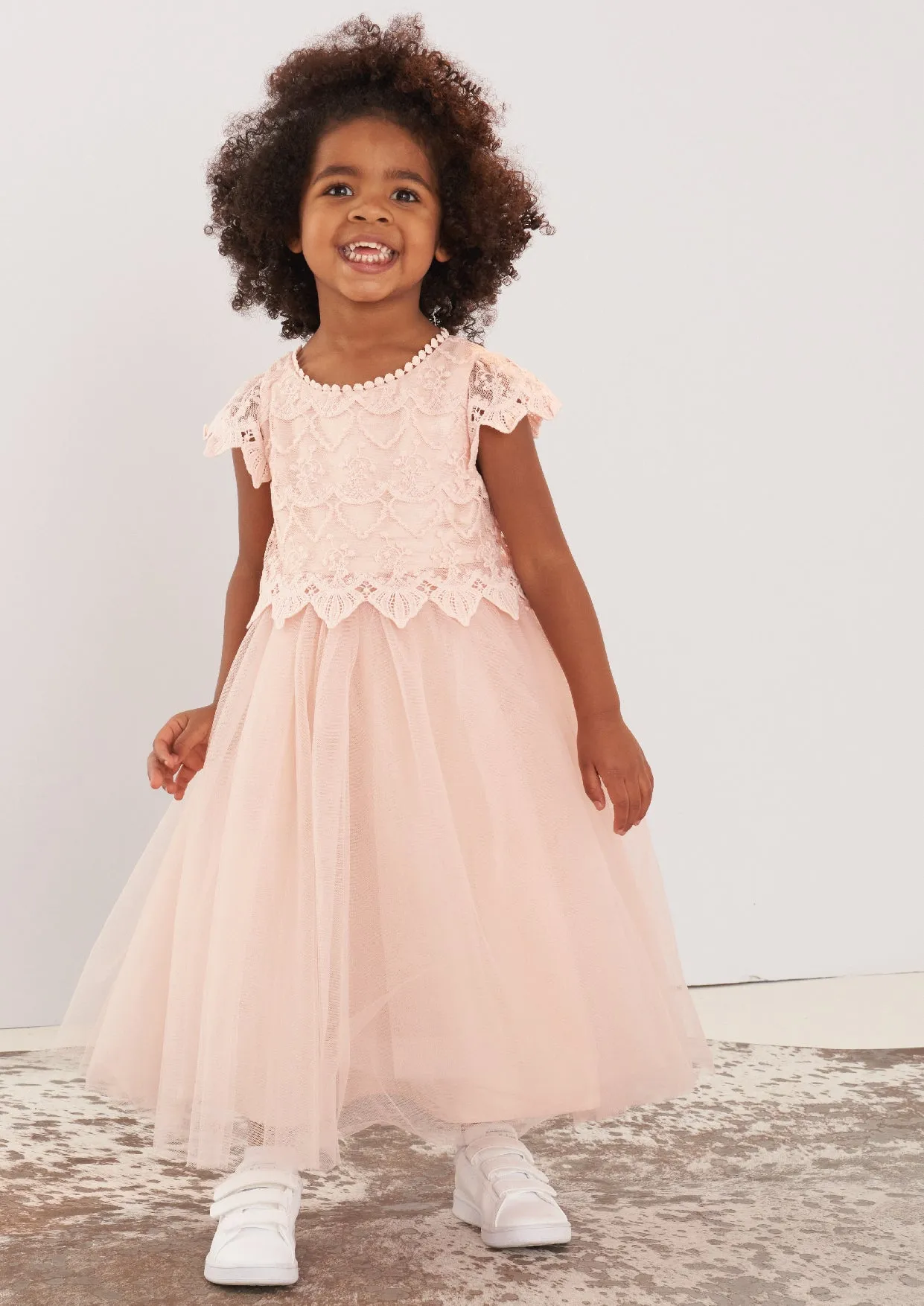 Lucy Lace Bodice Dress - Blush