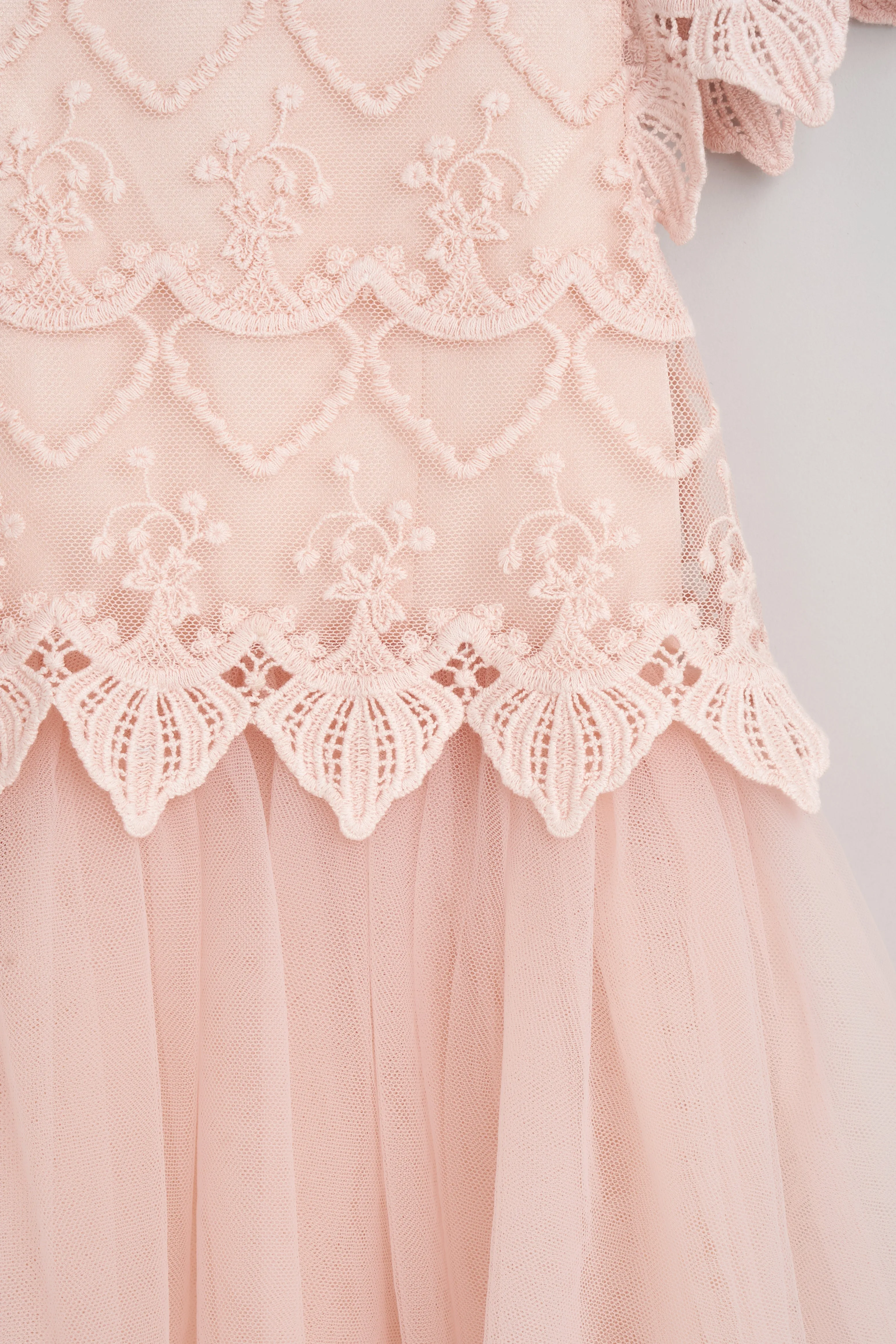 Lucy Lace Bodice Dress - Blush