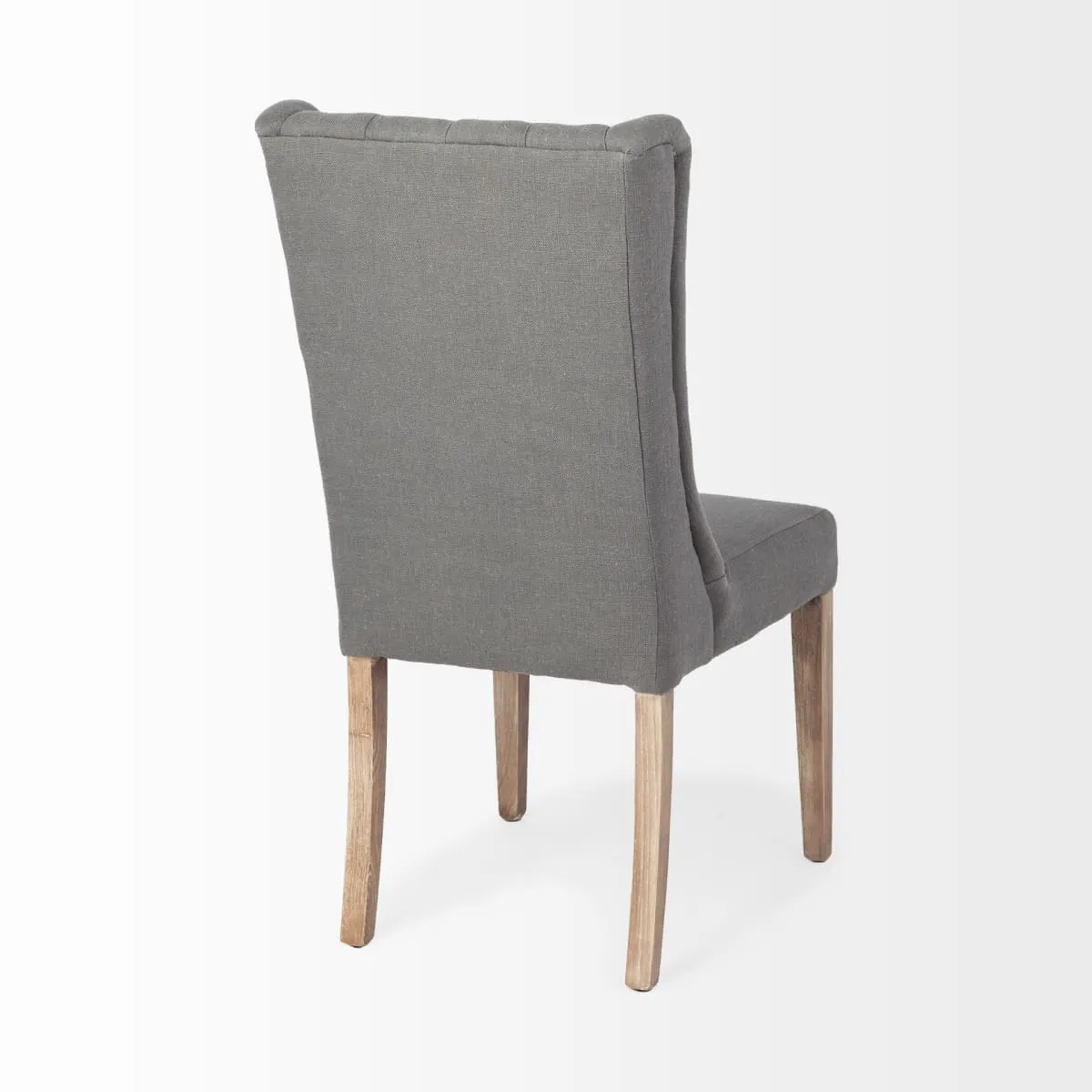 Mackenzie Dining Chair Gray Fabric | Brown Wood