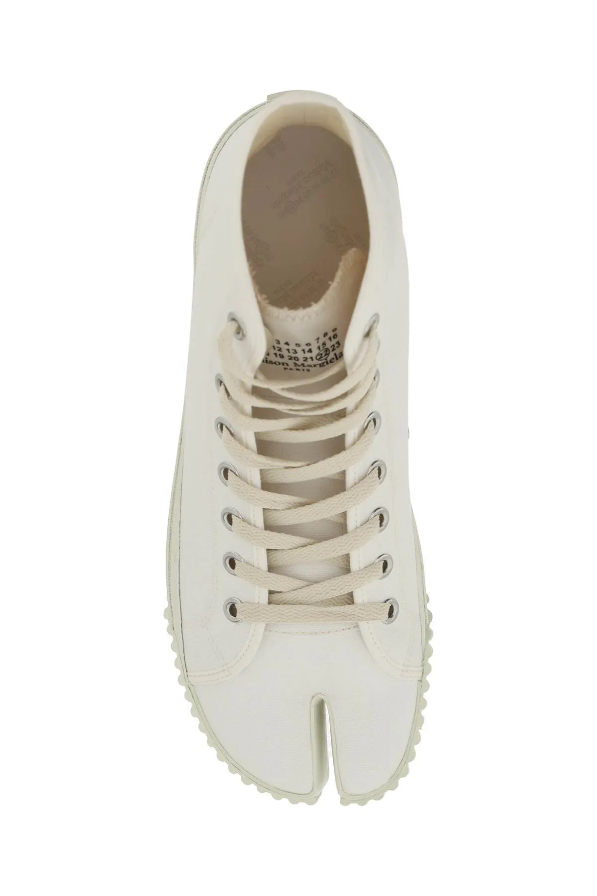 Maison margiela hi-top tabi canvas sneakers