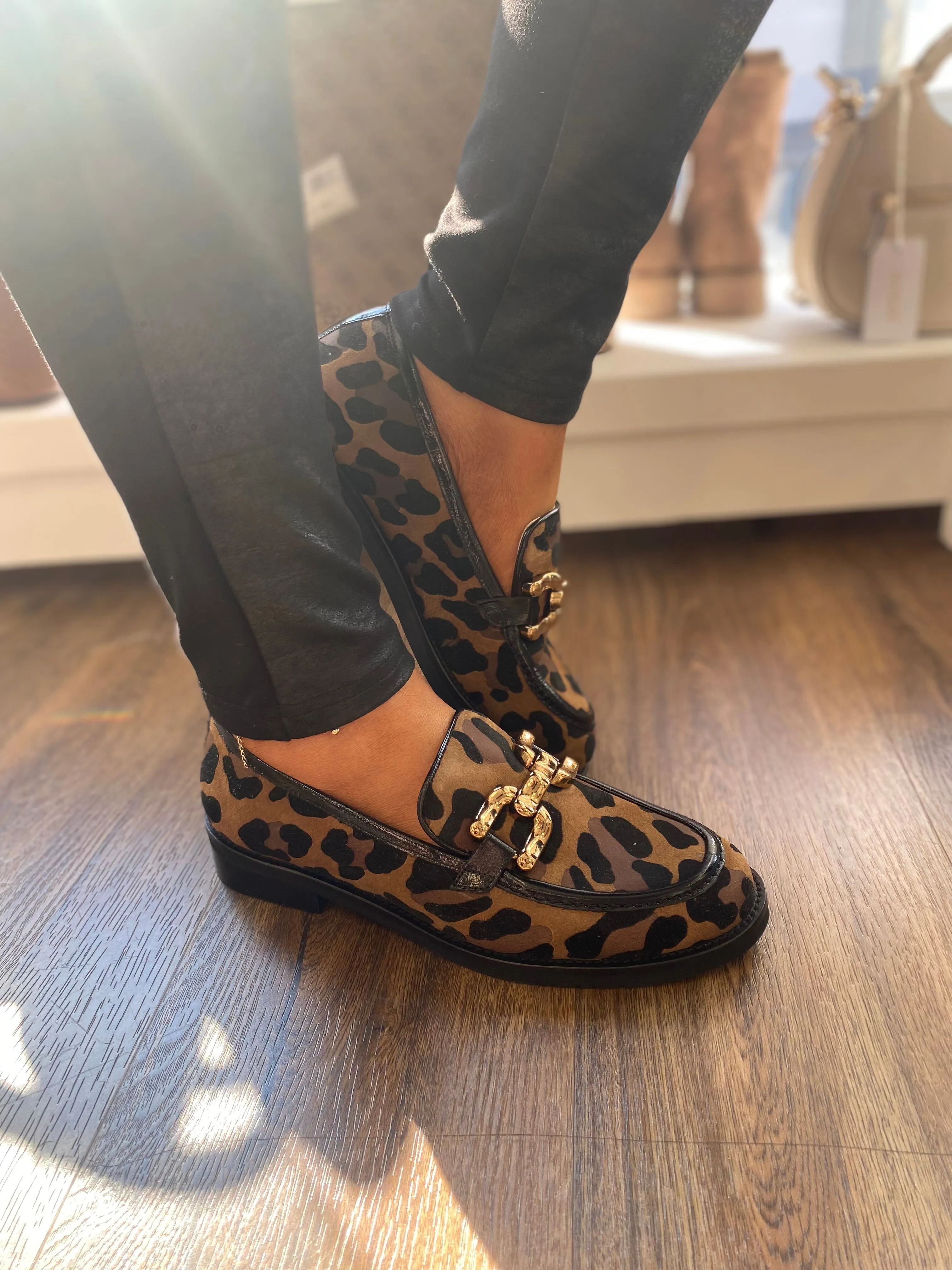 Marian Savana Leopard Print Loafer