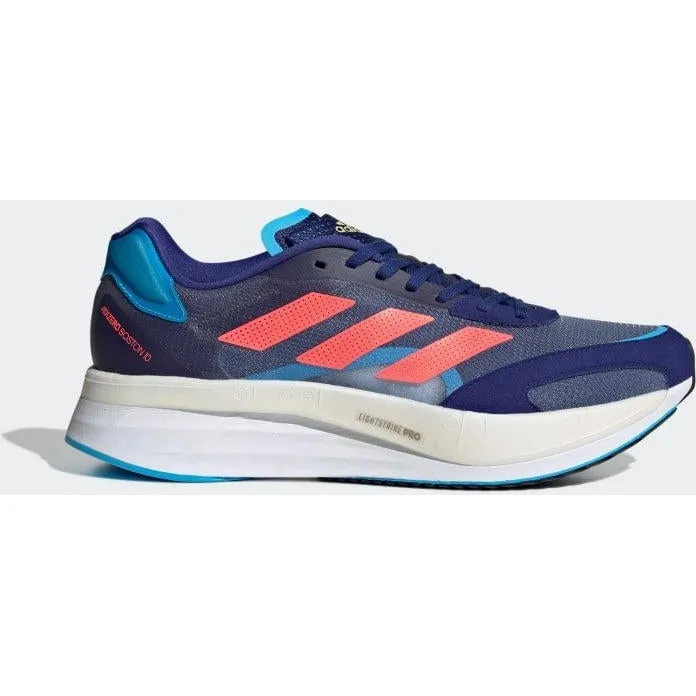 Men's Adidas Adizero Boston 10, Legacy Indigo/Turbo/Sky Rush, 9.5 D Medium