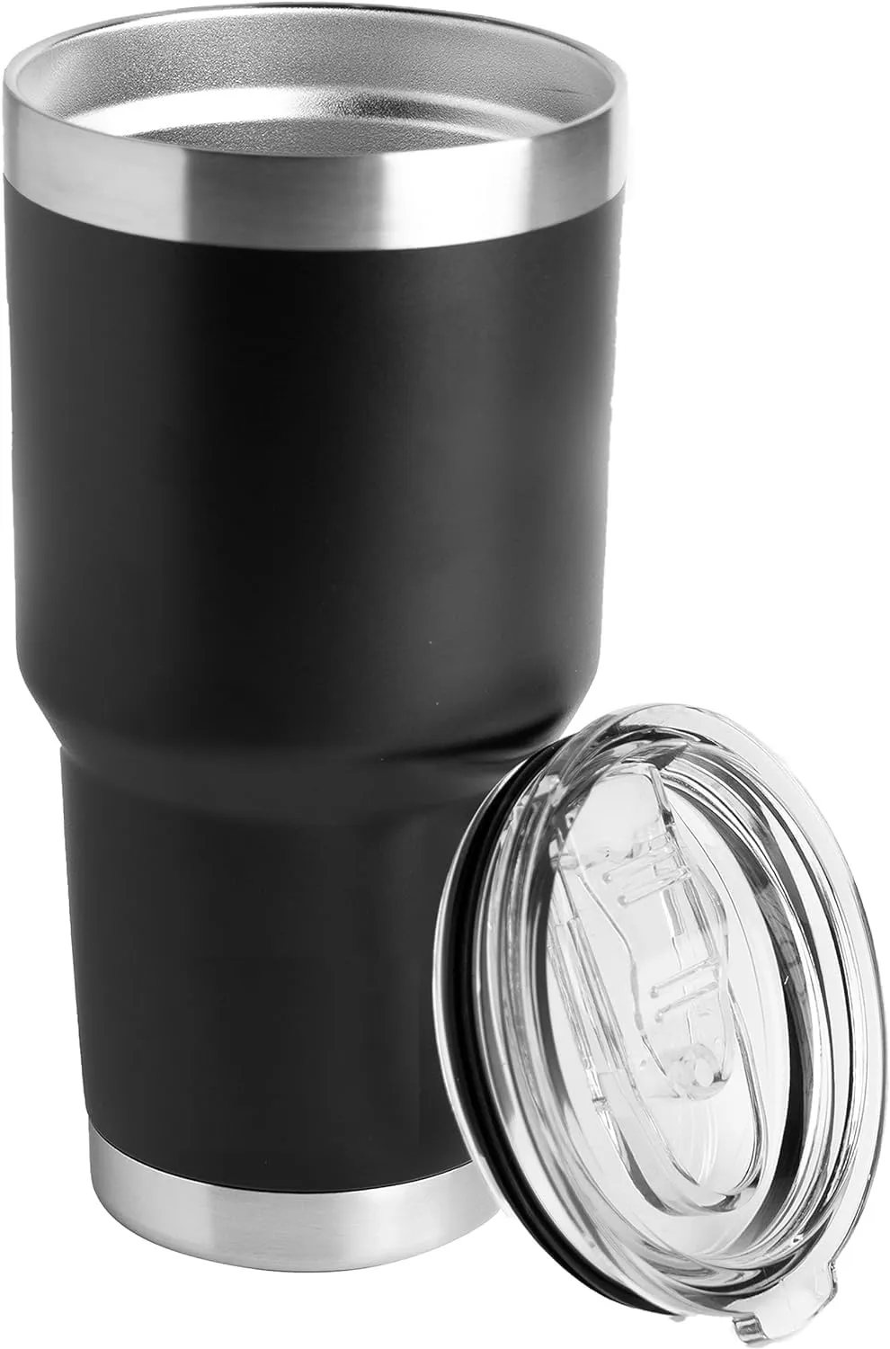 MeRaYo Coffee Tumbler with Lid Coffee Mug with Lid Insulated Coffee Mug Travel Coffee Mug Double Walled Stainless Steel Tumbler (900ml, Black)