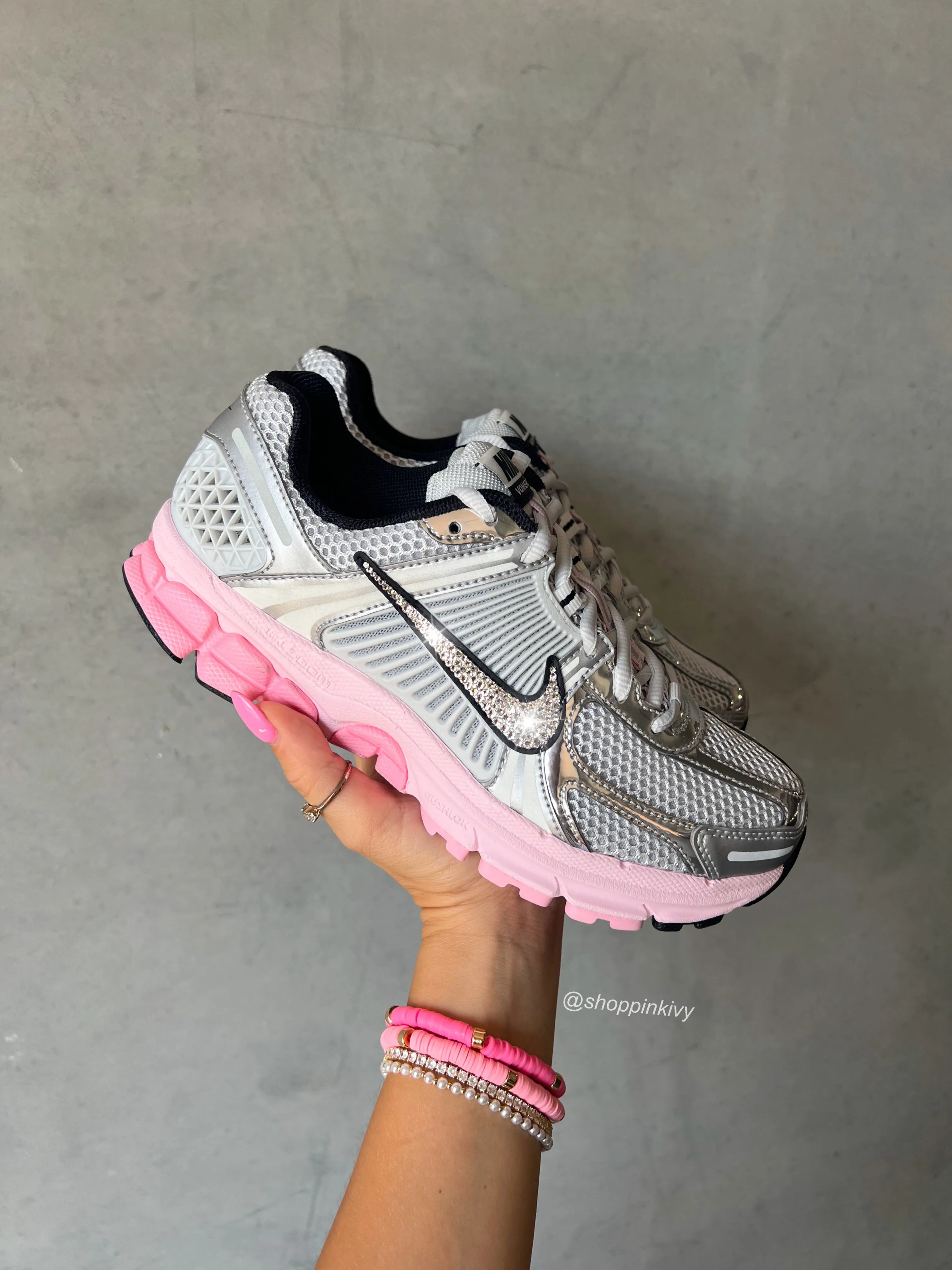 Metallic   Bubblegum Pink Swarovski Womens Nike Shoes