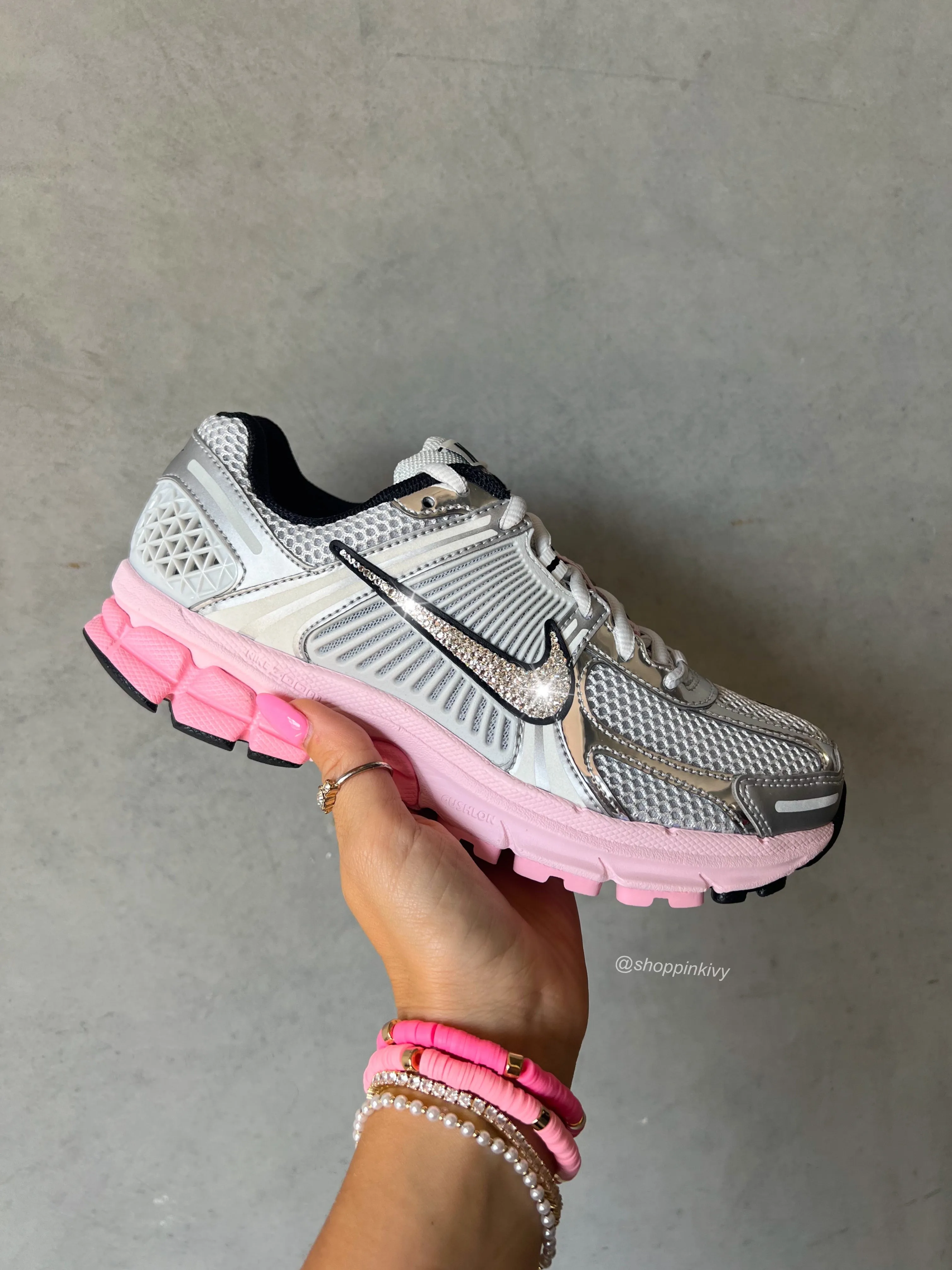 Metallic   Bubblegum Pink Swarovski Womens Nike Shoes