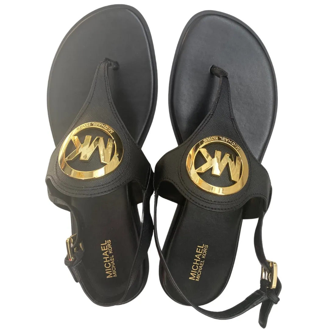 MICHAEL KORS Aubrey Charm Sandals Black SIZE 41