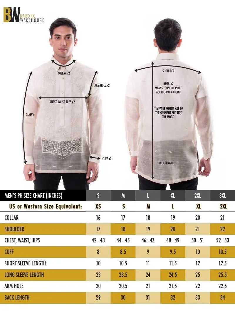 MK02 - Silk Pina Barong Tagalog