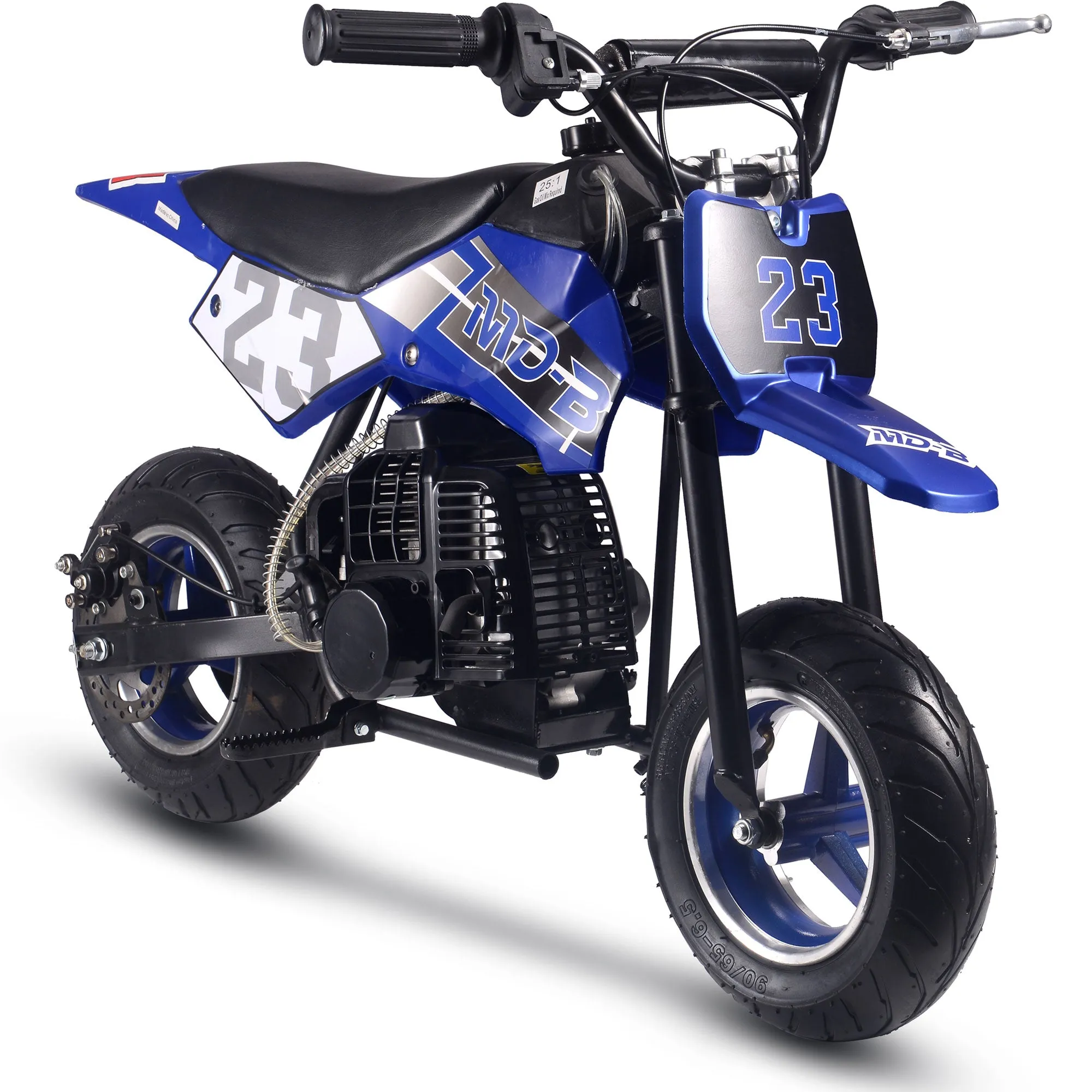 MotoTec DB-02 50cc 2-Stroke Kids Supermoto Gas Dirt Bike Blue