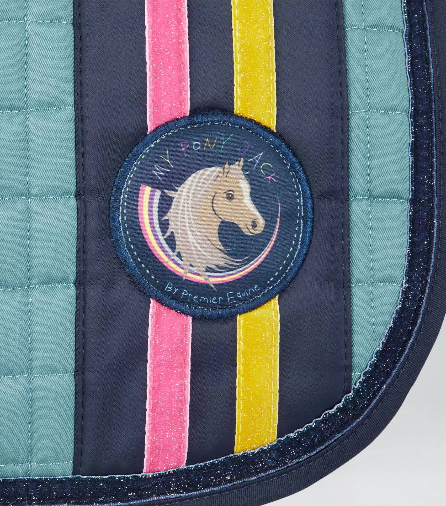 My Pony Jack Cotton GP/Jump Glitter Saddle Pad Turquoise