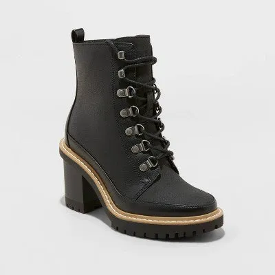 New - Women's Tessa Winter Boots - A New Day Black 7.5