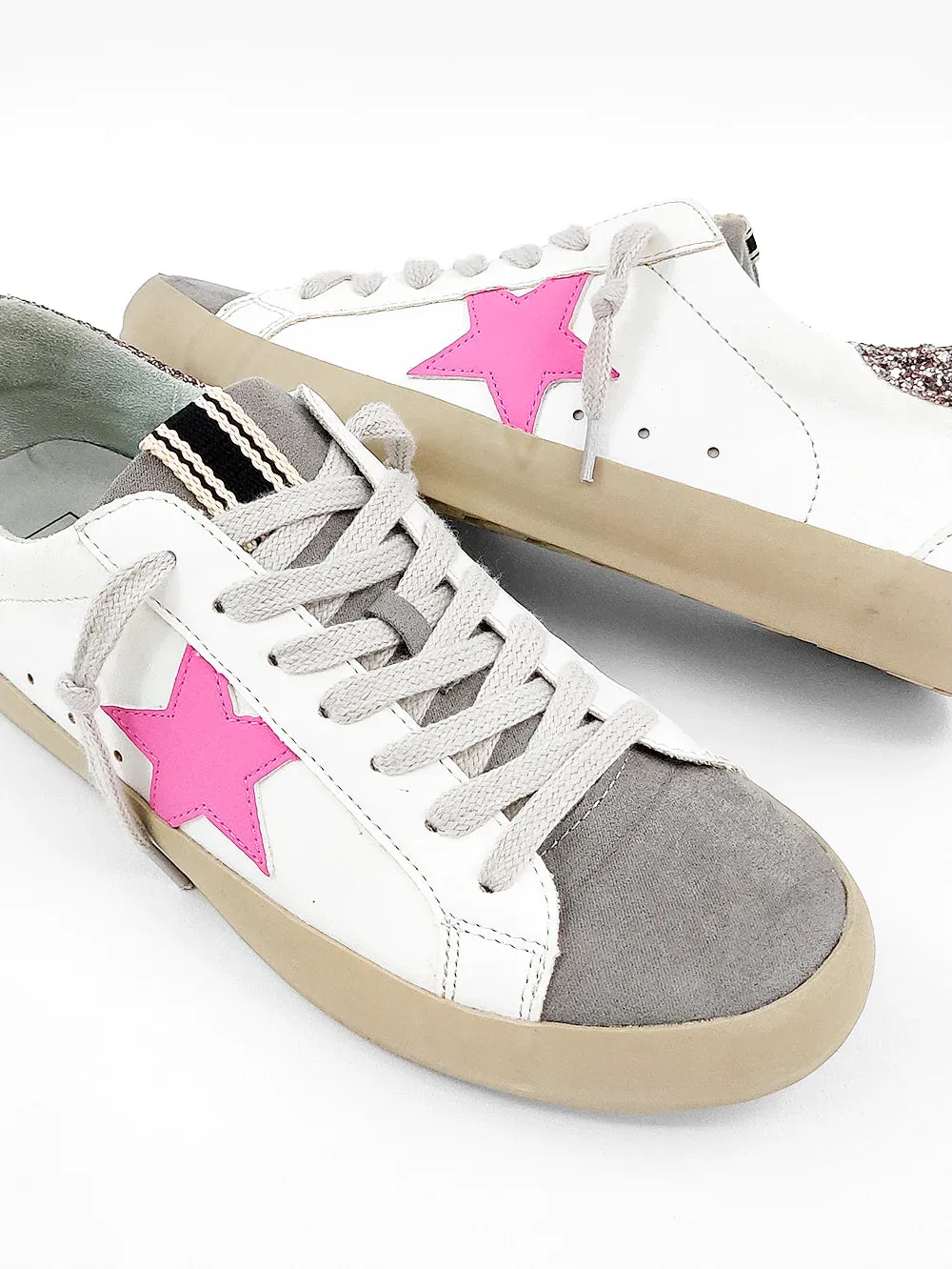 Paris Pink Star Sneaker