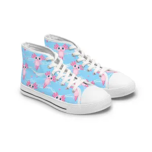 Pink Axoltl Women's High Top Sneakers