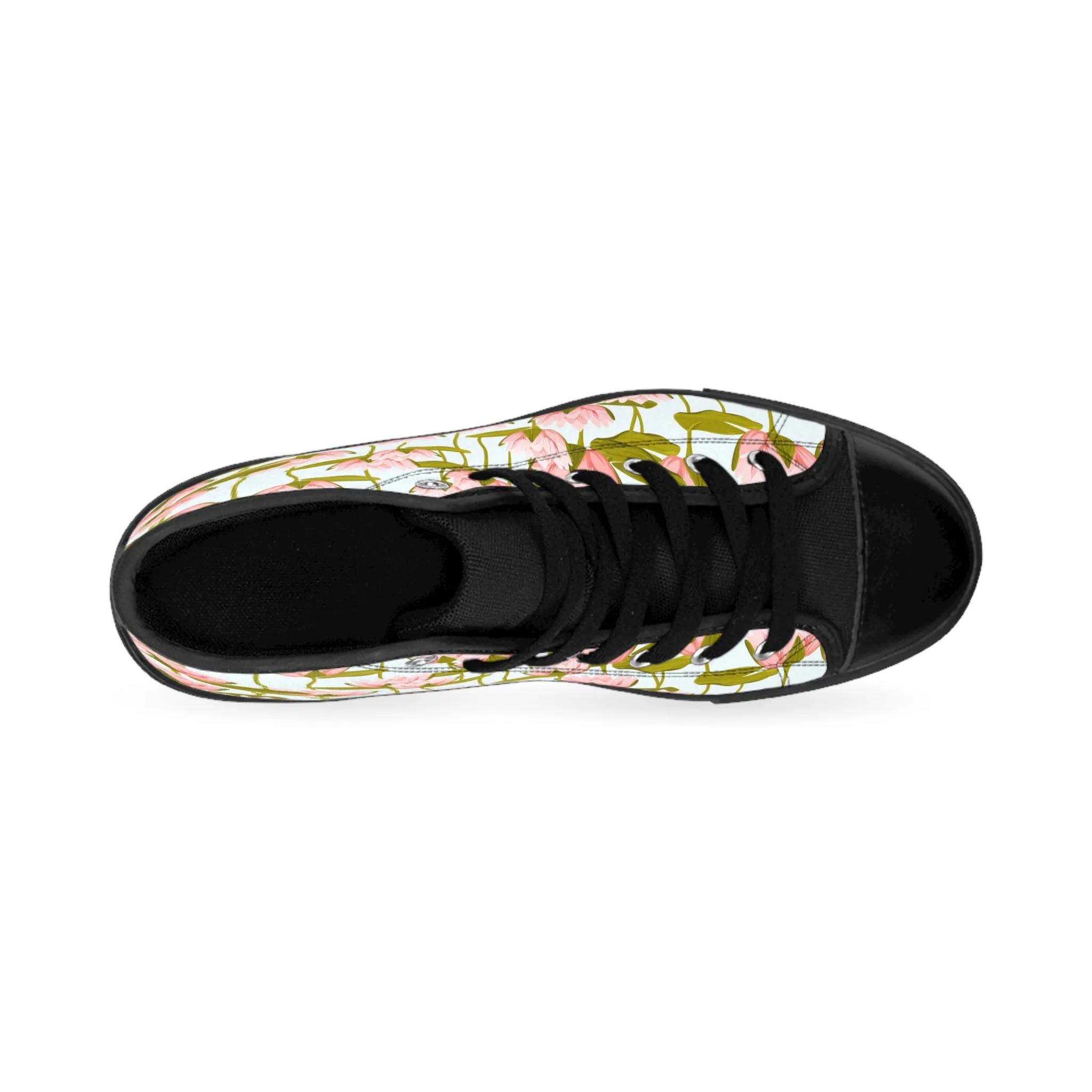 Pink Lily Pads Men's Classic Sneakers