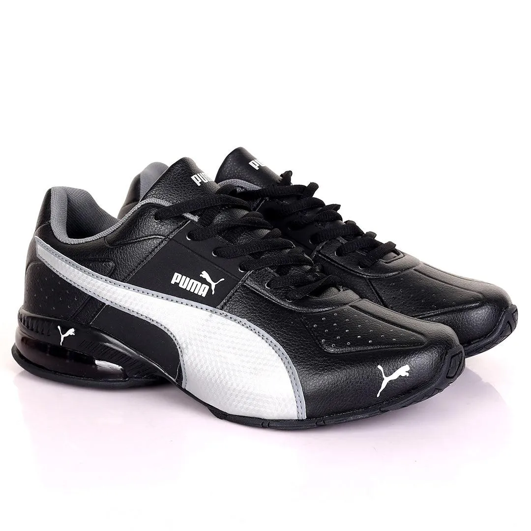 PM Perf Black White Low Sneakers Designed -