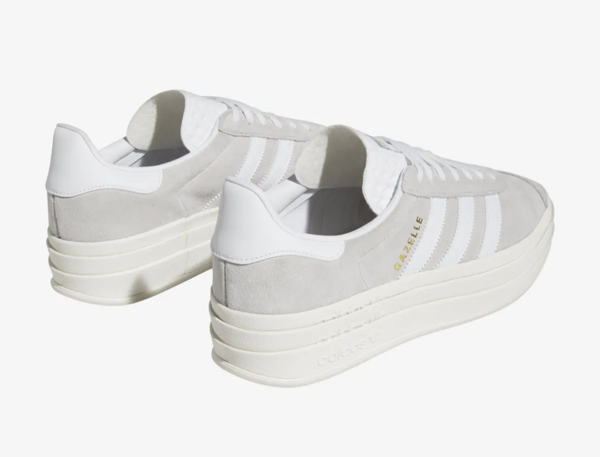 Pre-Order Light Gray Gazelle Bold Swarovski Adidas Platform