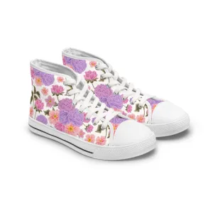 Rose Garden Romance Women's High Top Sneakers