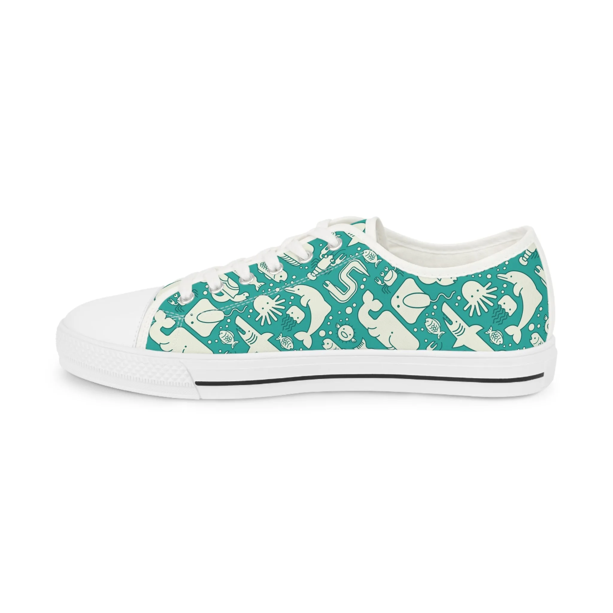 Sea Animals Men's Low Top Sneakers