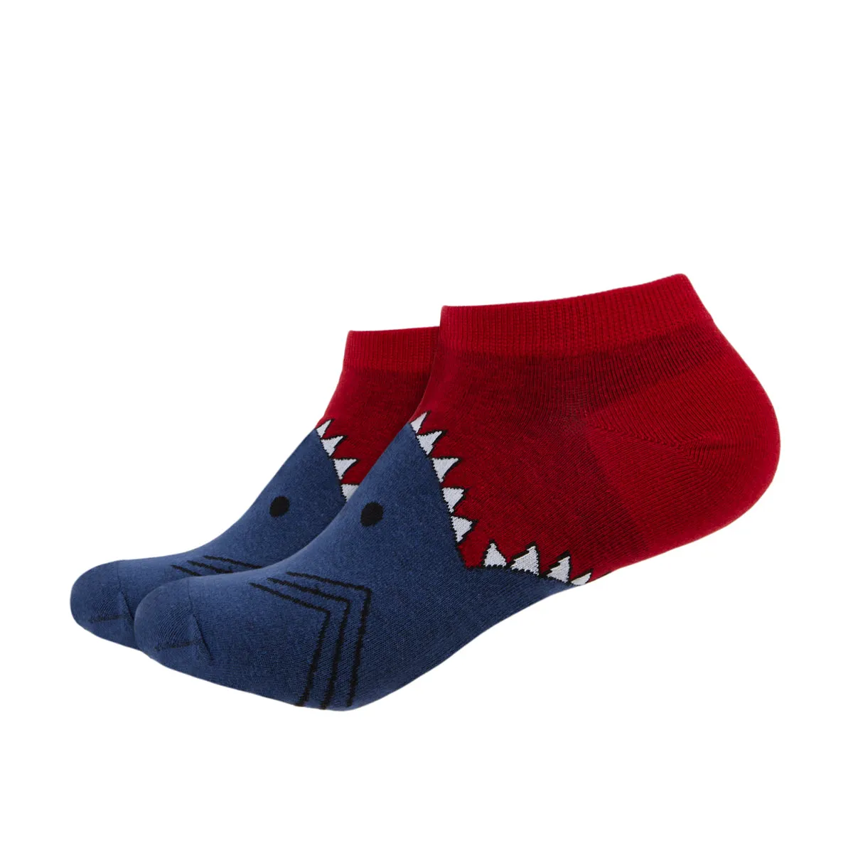 Shark Bite Printed Ankle Socks