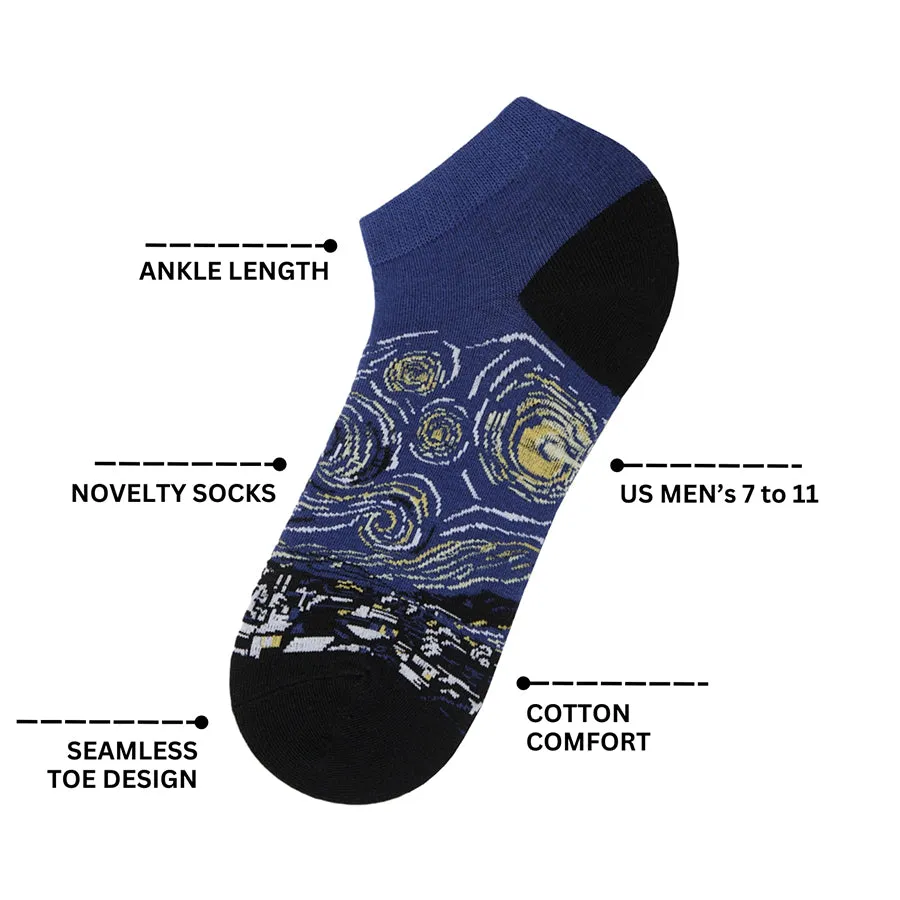 Shark Bite Printed Ankle Socks