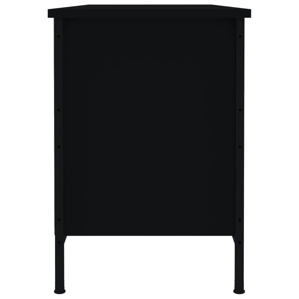 Shoe Cabinet Black 100x35x50 cm Engineered Wood