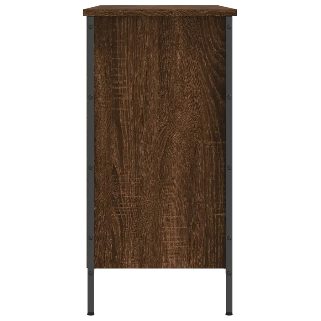 Shoe Cabinet Brown Oak 100x35x70 cm Engineered Wood