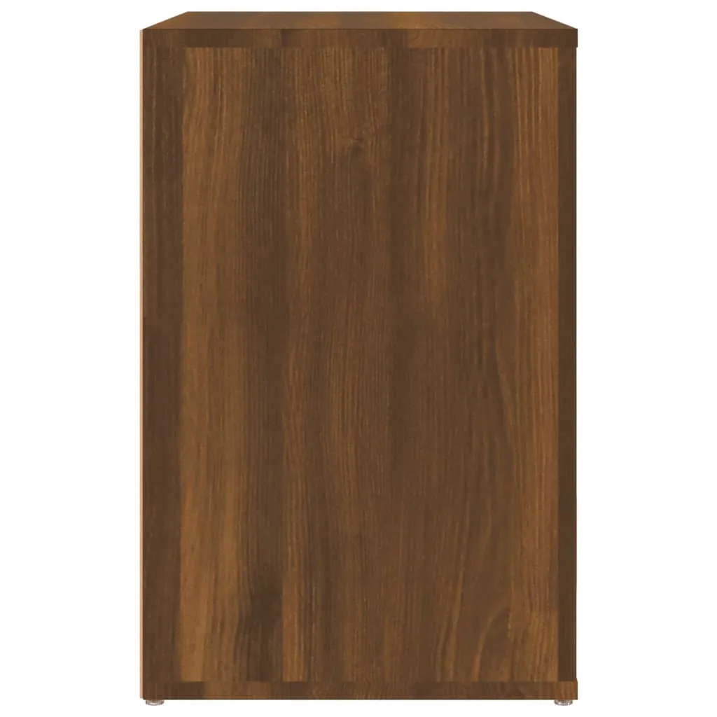 Shoe Cabinet Brown Oak 130x35x54 cm Engineered Wood