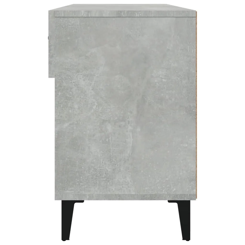 Shoe Cabinet Concrete Grey 102x35x55 cm Engineered Wood