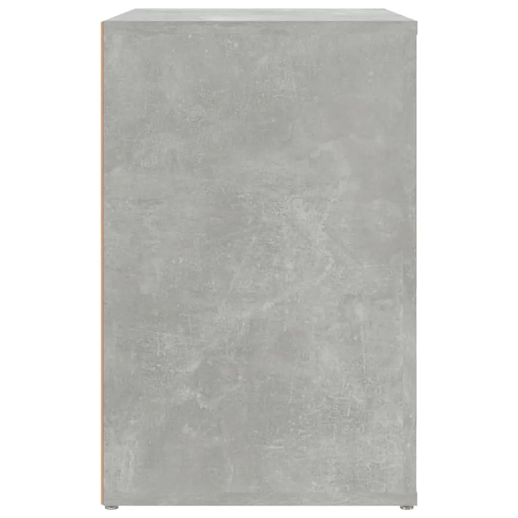 Shoe Cabinet Concrete Grey 130x35x54 cm Engineered Wood