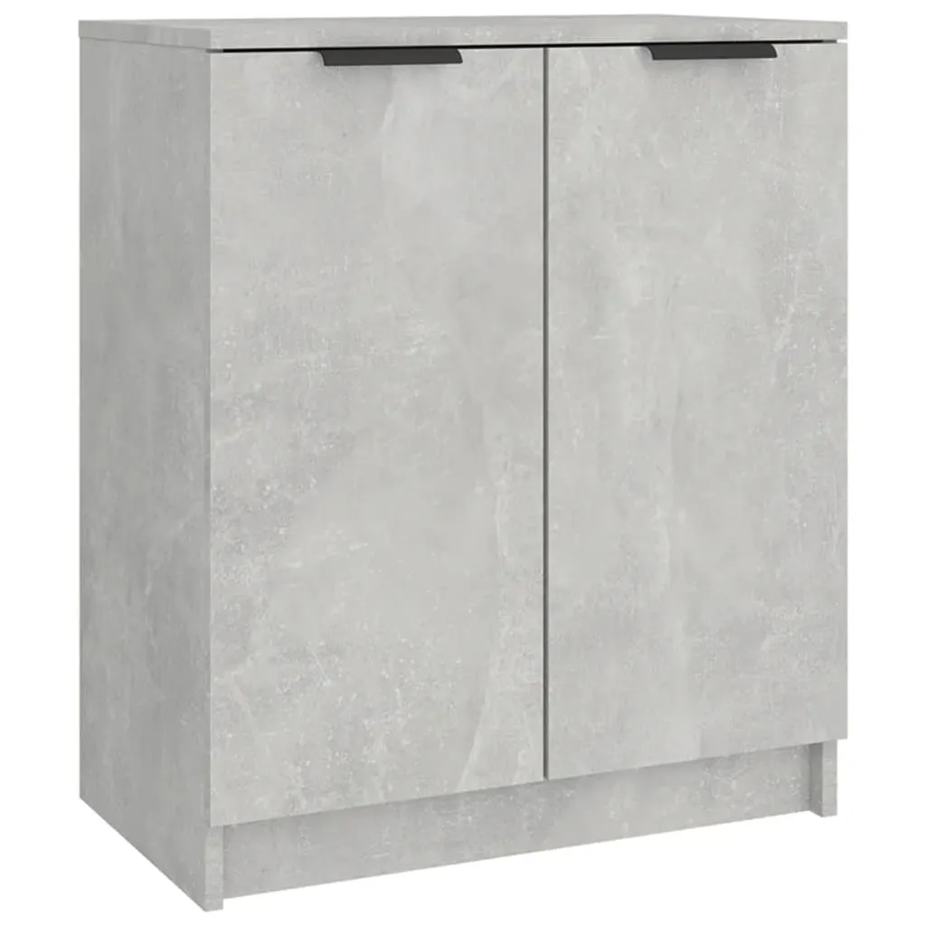 Shoe Cabinet Concrete Grey 59x35x70 cm Engineered Wood