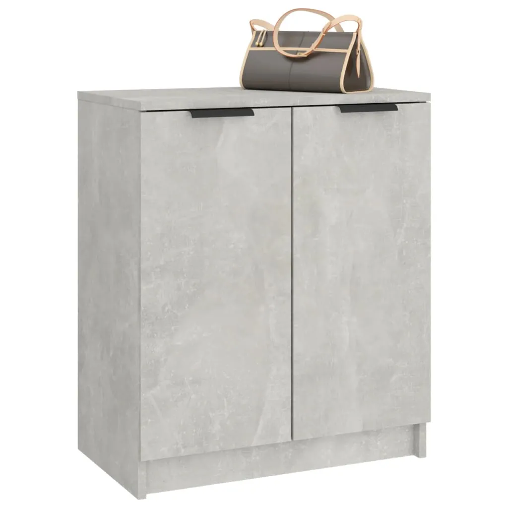 Shoe Cabinet Concrete Grey 59x35x70 cm Engineered Wood