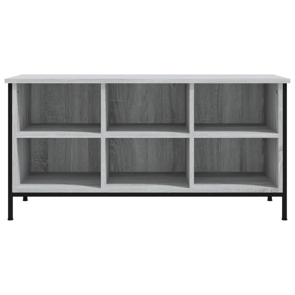 Shoe Cabinet Grey Sonoma 100x35x50 cm Engineered Wood